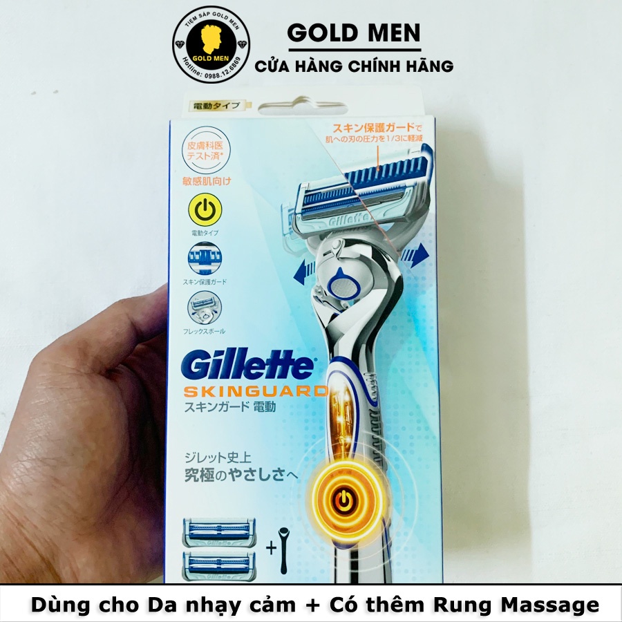 Dao cạo râu Gillette Skinguard set 2 lưỡi / 6 lưỡi / 10 lưỡi cho Da Nhạy Cảm