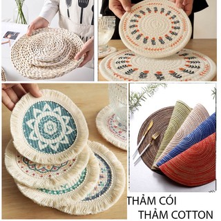 Thảm lục bình/ Thảm cói tròn handmade dùng chụp ảnh, decor nhà cửa - House Decor