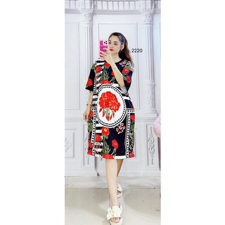(55kg đến 85kg) Đầm Suông 3D Big Size, Hình thật shop chụp - D2220