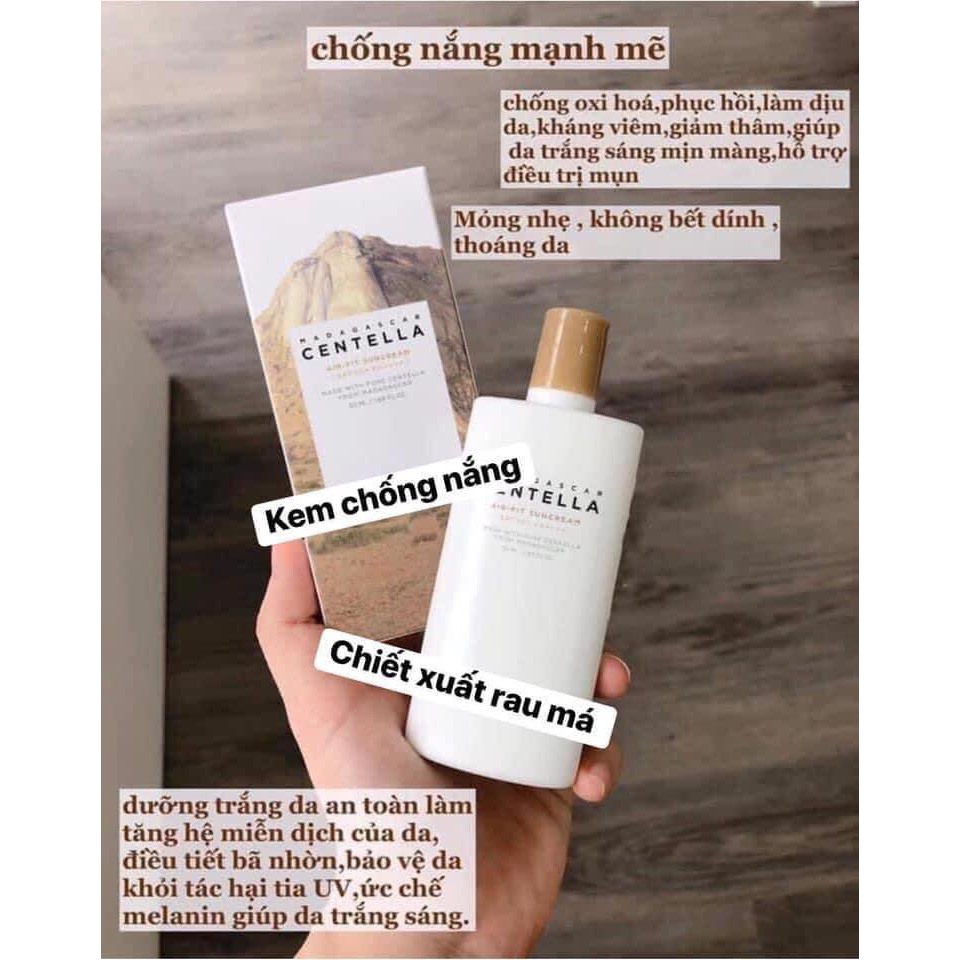 Các dòng kem chống nắng rau má Skin 1004