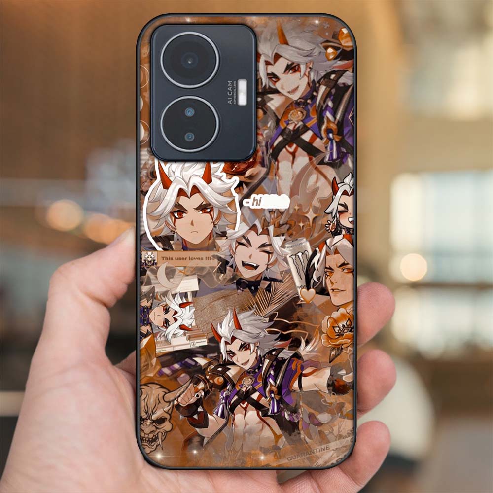 Ốp lưng Vivo Y55 2022 viền đen in hình Arataki Itto Genshin Impact