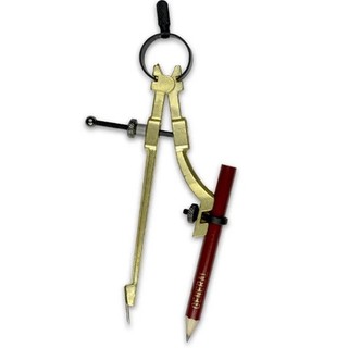 Bộ compa bút chì chính hãng hàng Mỹ General Tools 842 Precision Pencil Compass, includes pencil , Yellow