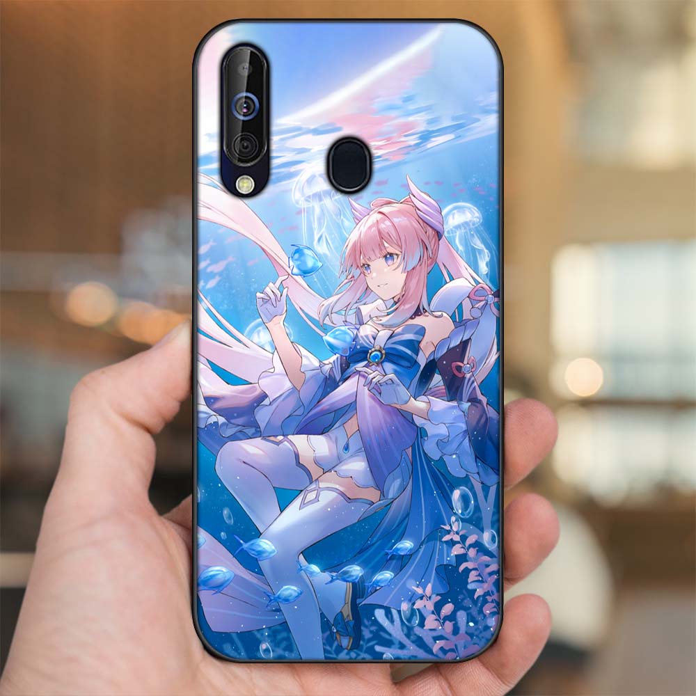 Ốp lưng Samsung A8s, A60, M30 viền đen in hình Sangonomiya Kokomi Genshin Impact