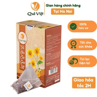 Trà hoa cúc gạo lứt Quê Việt thanh nhiệt, ngủ ngon, điều hoà huyết áp 600gr