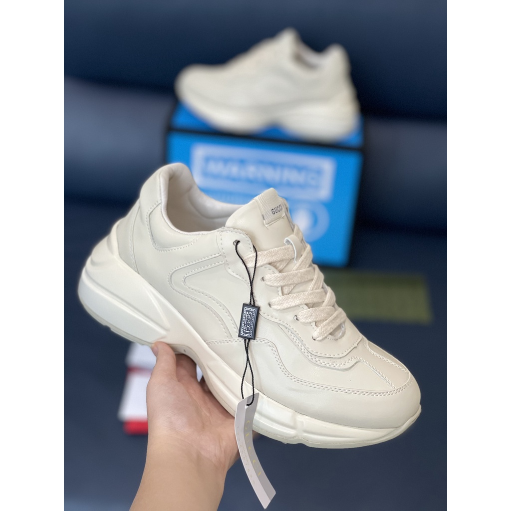 HoPi | Giày Sneaker MLB GC Trắng Trơn Tăng Chiều Cao, Full Box Bill