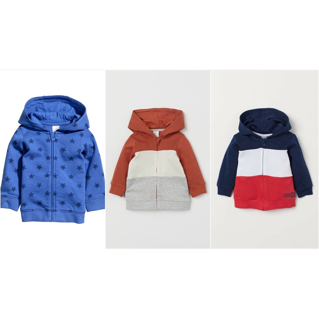 Áo khoác hoodie có mũ báo HM H&M sz 6m-4y_hàng chính hãng Mỹ