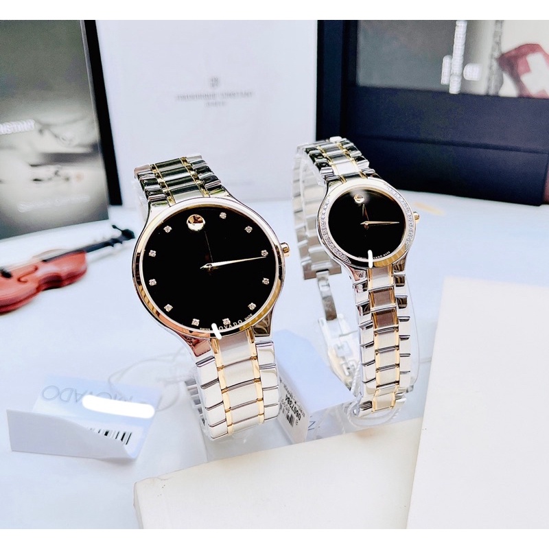 Đồng Hồ Cặp Đôi Nam Nữ M ovado ,Size 39mm và 28mm, Chống nước 30m