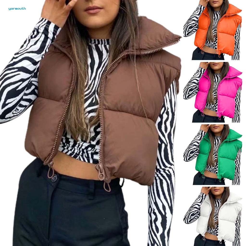 Áo Vest Cổ Đứng Dáng Ngắn Thời Trang Quyến Rũ