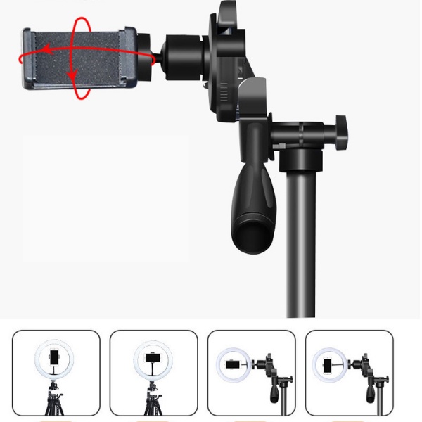 Gậy Tripod Khung Nhôm Chắc Chắn - Chụp Ảnh & Quay Phim - Tripod Kèm Đèn Livestream Bán Hàng Quay Video