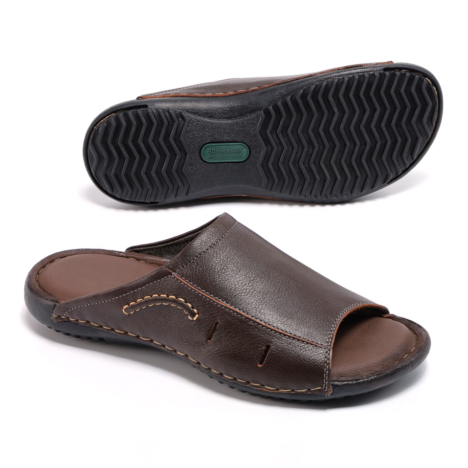 Dép Nam Quai Ngang Da Bò Thương Hiệu Vua Giày PA16