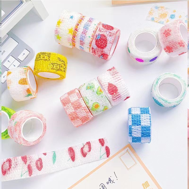 Băng Quấn Bảo Vệ Ngón Tay Co Giãn Tự Dính Họa Tiết Hoạt Hình Dễ Thương