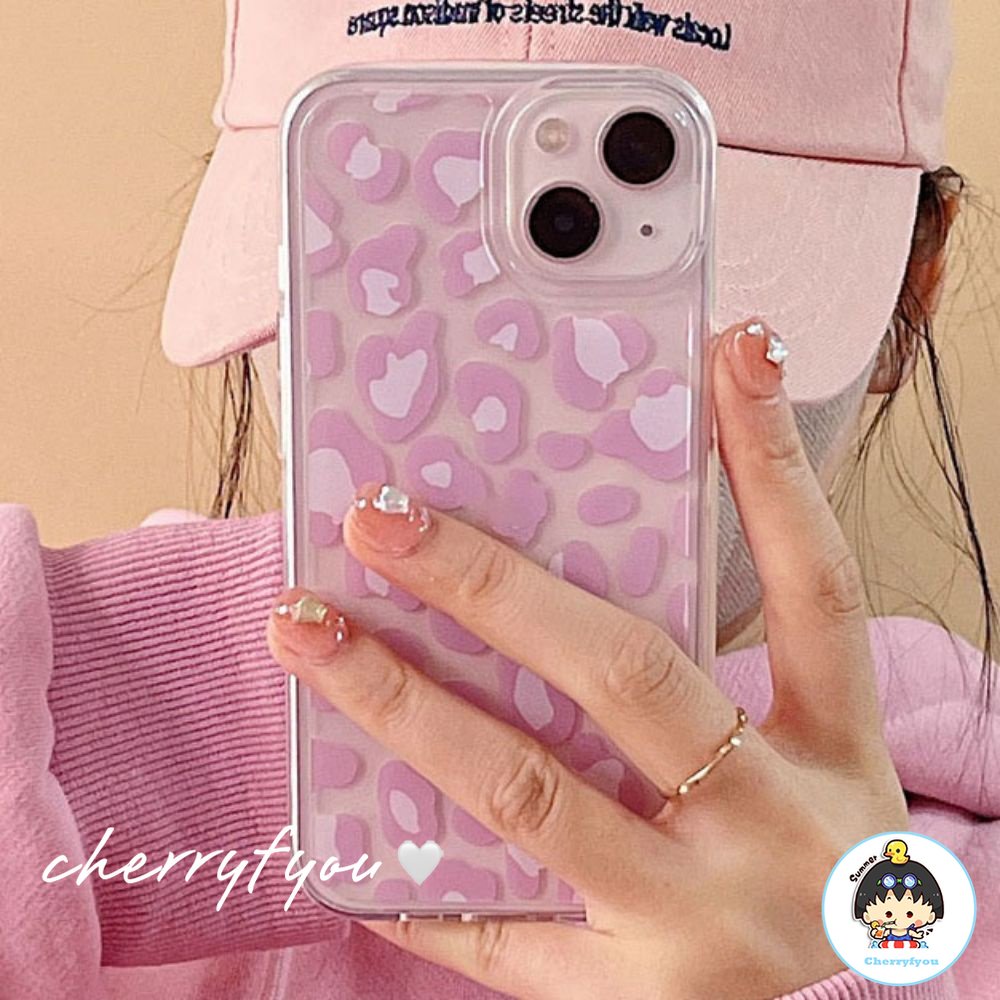 Ốp Điện Thoại TPU Trong Suốt Họa Tiết Báo Hồng Cho IPhone 14 11 13 12 Pro Max