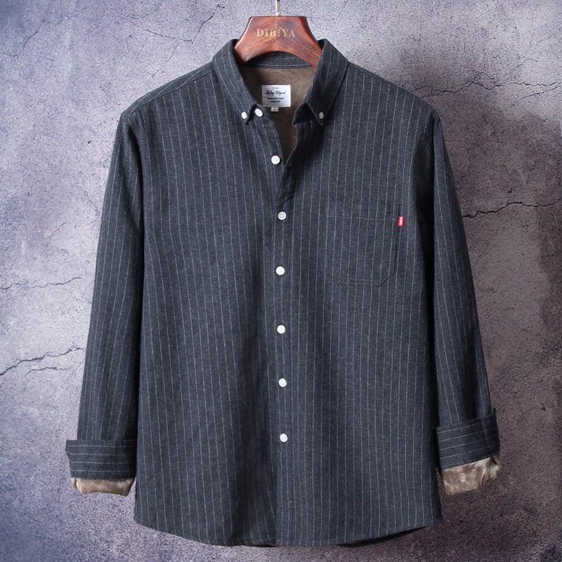 Áo Sơ Mi Lót Lông Cừu Dày Dặn Giữ Nhiệt Phong Cách Retro Mùa Đông Cho Nam [Giảm Giá 40%]