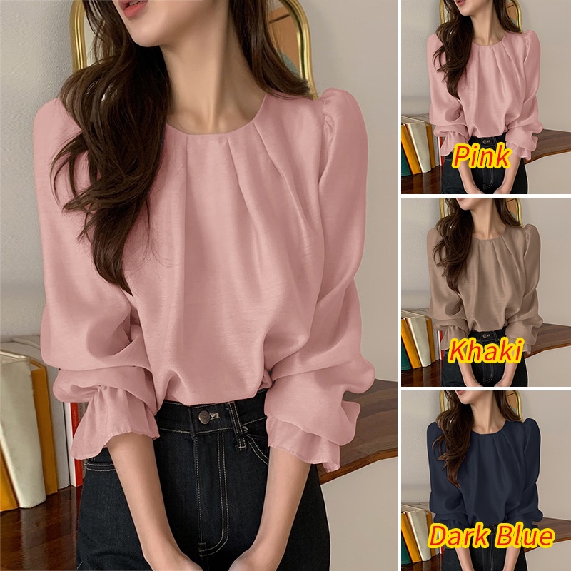 Áo kiểu ZANZEA tay phồng dài thời trang dành cho nữ