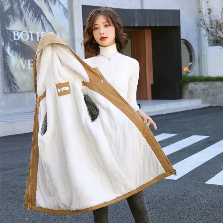 Áo Khoác Gió Dáng Dài Thiết Kế Mới Dày Dặn Thời Trang Mùa Đông
