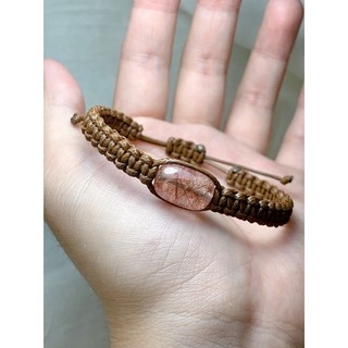 [handmade][macramé] vòng tay lu thống tóc đỏ tết dây macrame basic