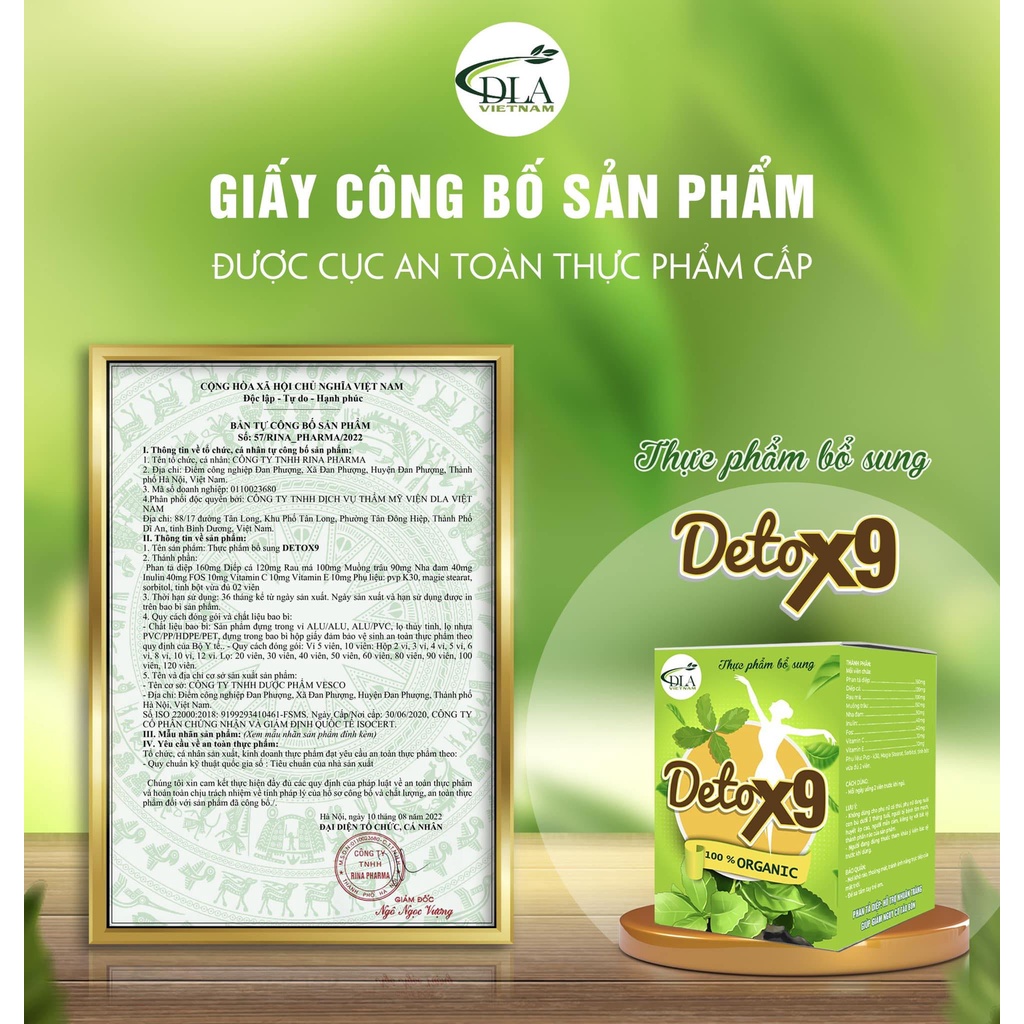 Combo Siết Eo Giam Mỡ Bụng Xổ Mỡ Đêm VitaC+ Detox X9 Viên Uống Giam Cân Thải Mỡ