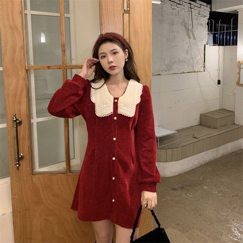 Hana váy váy nữ Váy đỏ Trang phục năm mới High quality Comfortable Chất lượng cao Unique SA221042 36Z230909