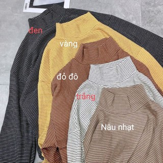 Áo len nỉ cổ 3 phân phom to thụng