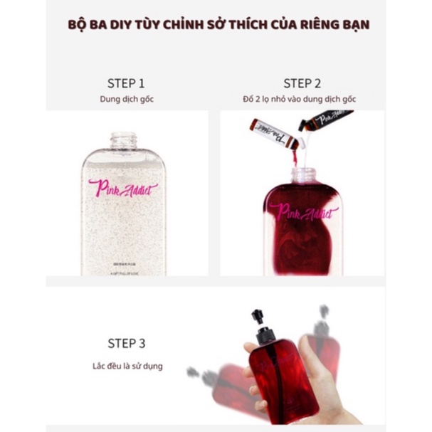 Sữa tắm nước hoa 𝐏𝐈𝐍𝐊 𝐀𝐃𝐃𝐈𝐂𝐓 sữa tắm tự pha DIY Perfume Shower Gel Hương thơm quyến rũ và bí ẩn Lưu hương ltận 8 tiếng