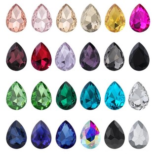 Set 10 viên đá khối hình giọt nước chân bạc trang trí móng