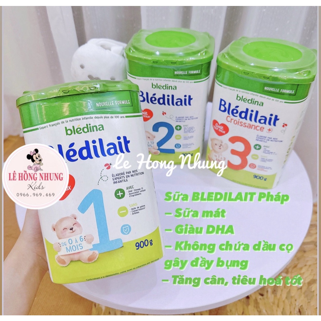 Sữa BLEDILAIT 900g ⚡ HÀNG CHÍNH HÃNG ⚡ Sữa bột Pháp Bledina mẫu mới nhất đủ số 1 2 3 cho bé