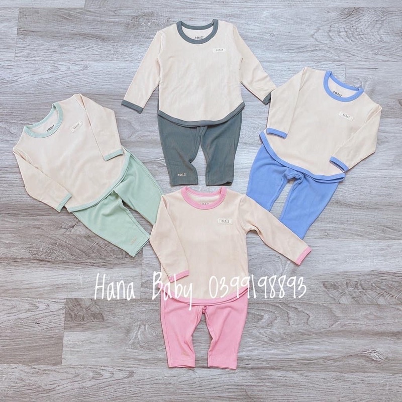 -Bộ dài tay nỉ lông cài vai (6-9M đến 3-4Y)