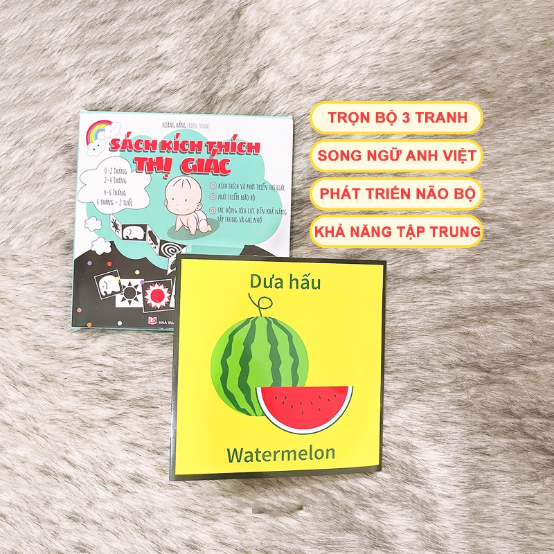 Tranh kích thích thị giác cho trẻ từ sơ sinh, đồ chơi giúp trẻ sơ sinh phát triển thị giác