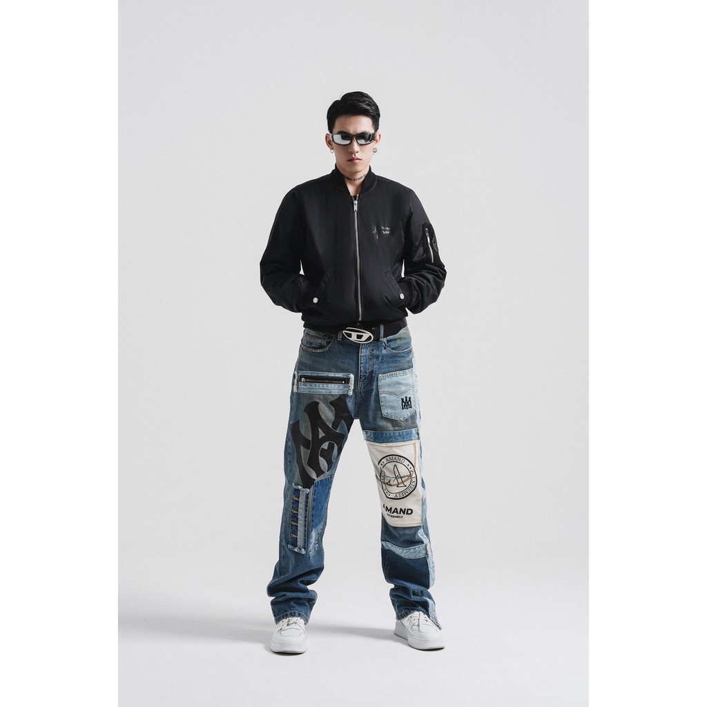 Áo Khoác Amand Signature Basic Bomber - Black
