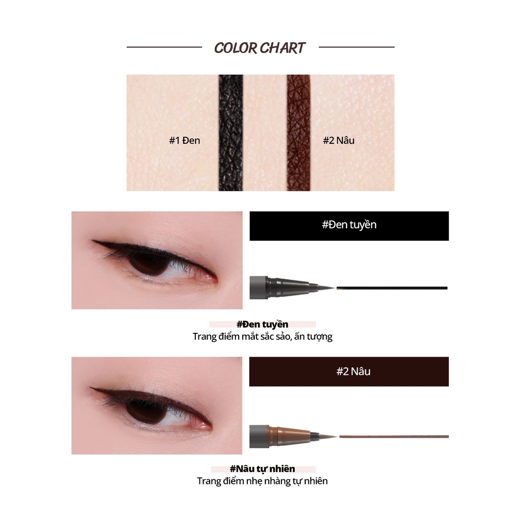 Bút Dạ Kẻ Mắt Nước Lâu Trôi, Bền Màu, Chống Thấm Nước Innisfree Hàn Quốc Powerproof Brush Liner 0.6gr