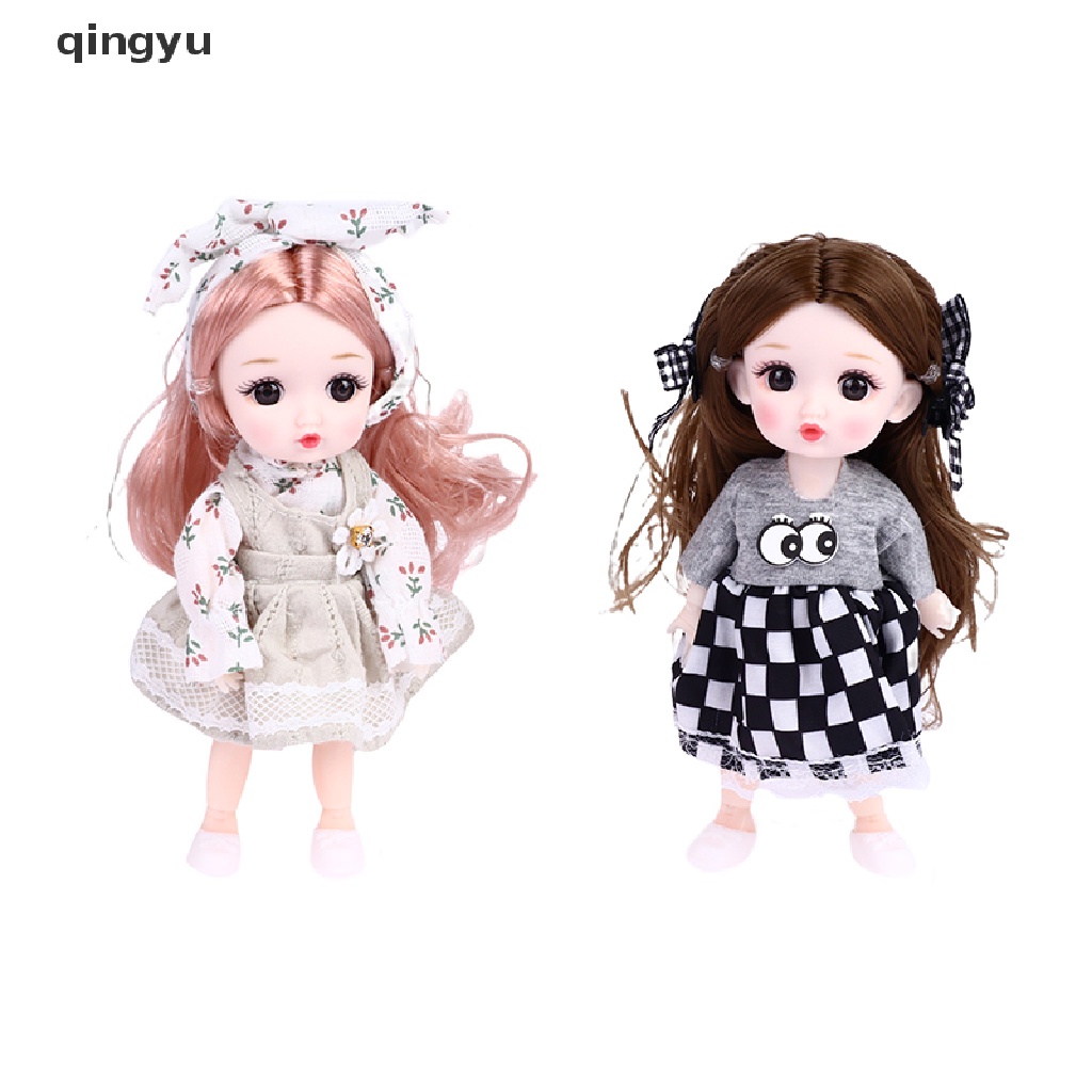 Bộ Tóc Giả Toàn Phần Có Khớp Chuyển Động Cho Búp Bê 16-17cm