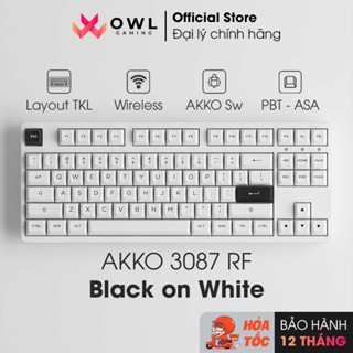 Bàn phím cơ AKKO 3087 RF Black on White (2.4Ghz / AKKO sw v3)