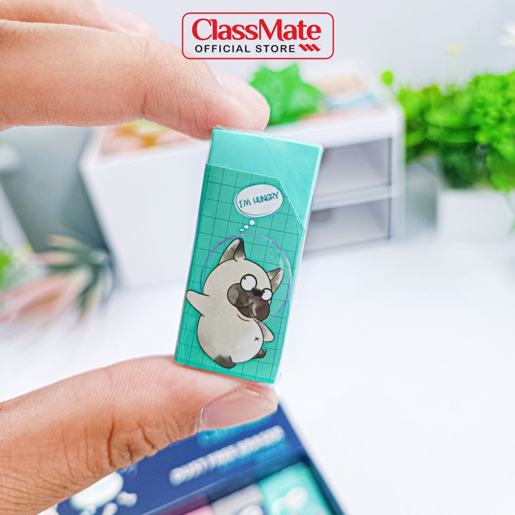 Combo 3 Chiếc Gôm Tẩy Nano CLASSMATE Hình Thú Cưng Dễ Thương, Giúp Tẩy Sạch Vết Chì, An Toàn Cho Bé ER04-PE