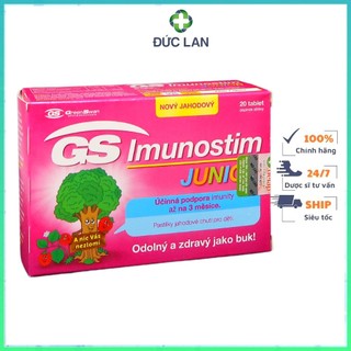 Gs imunostim junior - hỗ trợ tăng đề kháng, hỗ trợ giảm nguy cơ viêm mũi họng, viêm phế quản.