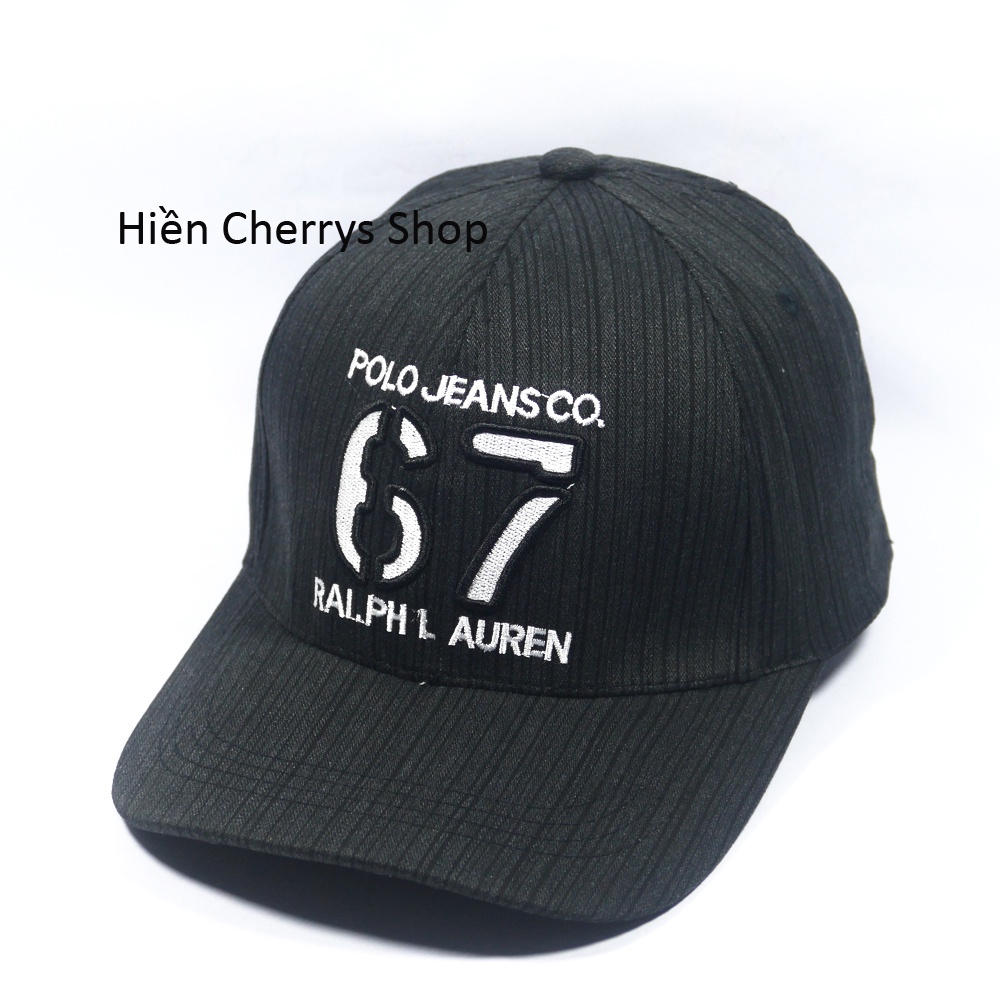 Mũ lưỡi trai, Nón kết thêu chữ 67 P.o L.o Jeansco cao câp- Chất liệu kaki &amp; Cotton thích hợp cho tín đồ mê nón xịn.