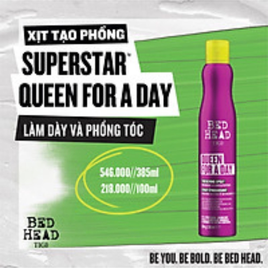 TIGI Xịt tạo độ phồng và làm dày cho tóc TIGI Bed Head Queen For A Day™ 284g | 311ml