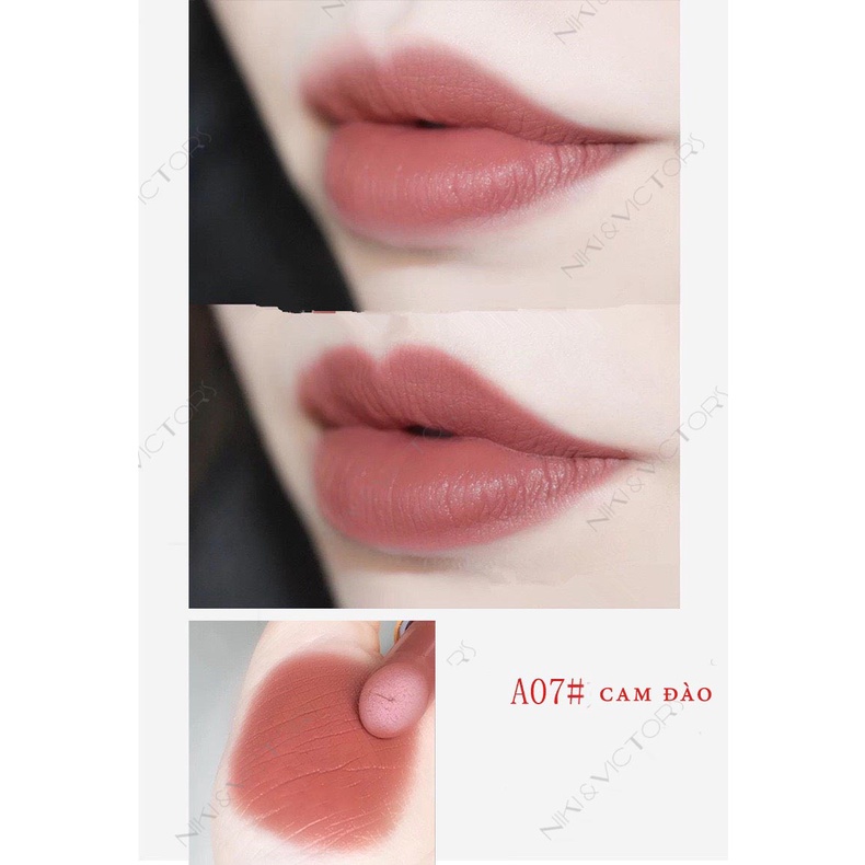 Son Nhung Lì HLLR Nhung Mịn Dưỡng Môi Bền Màu Lâu Trôi 8 Tông Màu Tươi Trẻ HOT