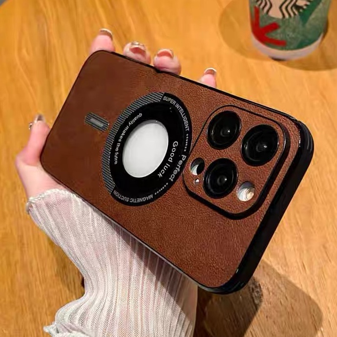 Phong Cách Mới! Kiểu Mới! 2023 Ốp Điện Thoại Da Từ Tính Chống Dấu Vân Tay Cho iPhone 13 12 14 Pro Max 12 Pro Max