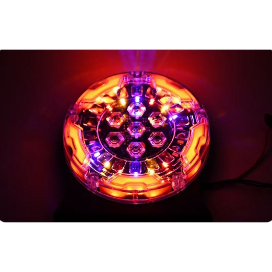 Đèn tròn 14cm phá sương tráng trí đuôi và nóc xee Tải LED 25 Bóng 24V nhiều màu sắc