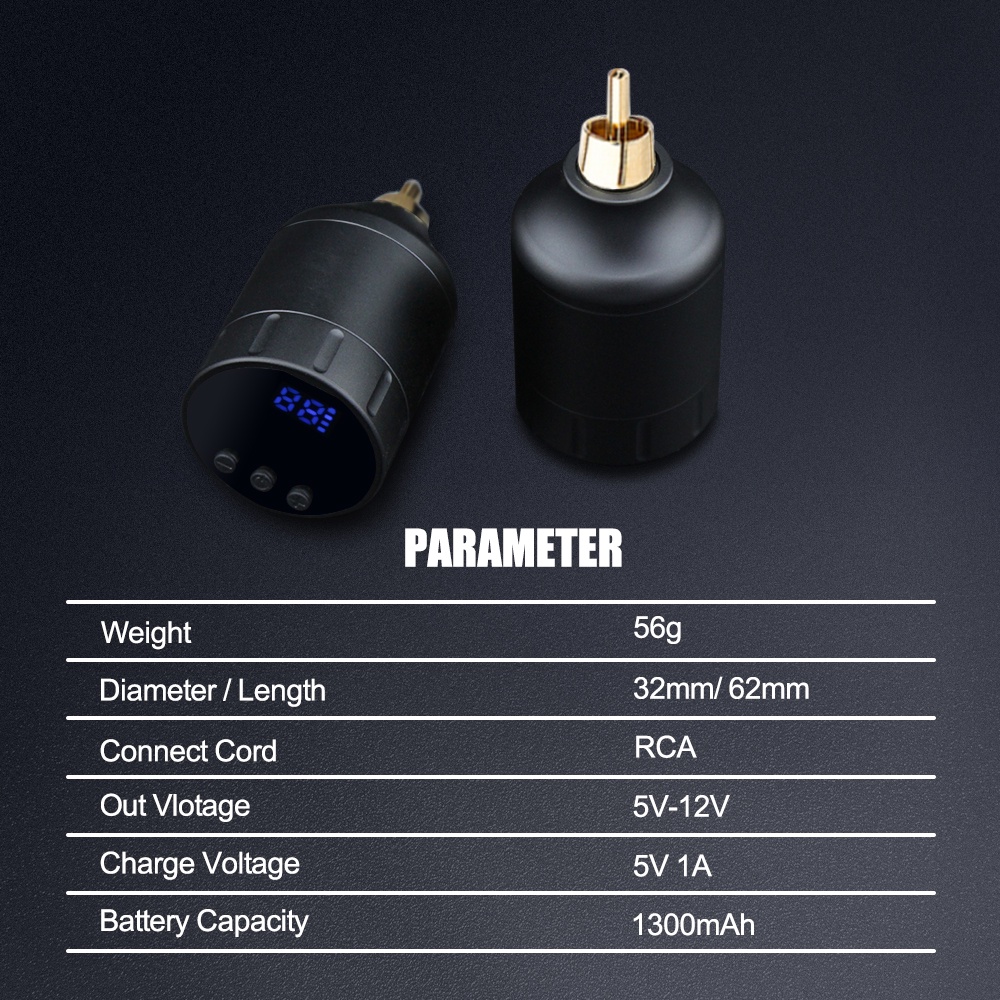 Bộ Máy Xăm Hình Mini Hoàn Chỉnh Với 4 Mẫu Pin RCA Không Dây