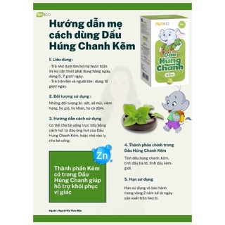 Dầu Húng Chanh Kẽm - 30ml [FREE SHIP]