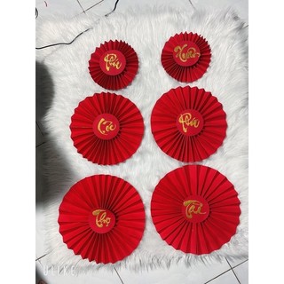 Bộ quạt chữ trang trí tết