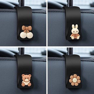 Hot selling cute car hook cartoon car headrest hook seat back hidden cute hook car hanging items seat car small hook car interior accessories Car storage