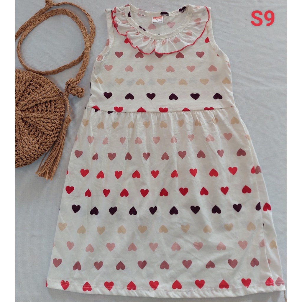 ĐẦM THUN COTTON XUẤT DƯ GIÁ RẺ CHO BÉ