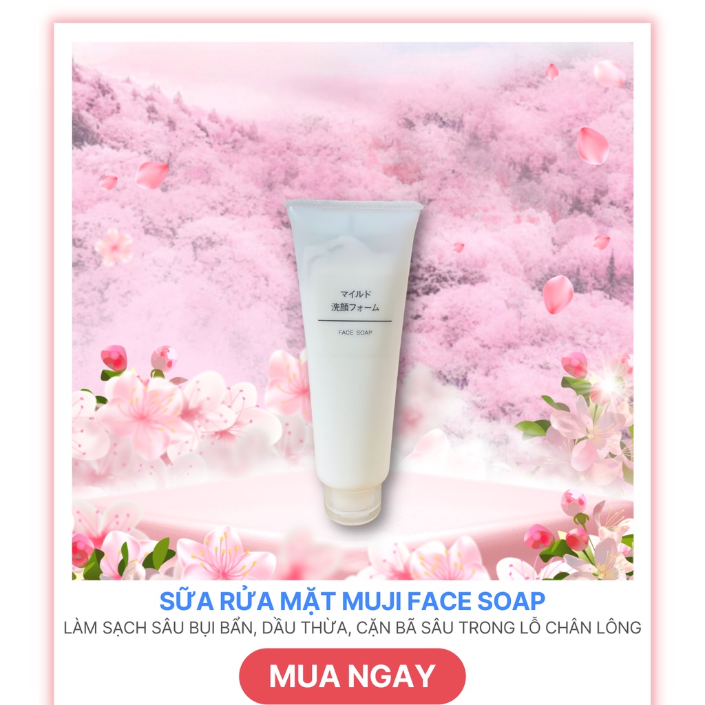 Sữa rửa mặt Muji Face Soap (Mild Type) 200g