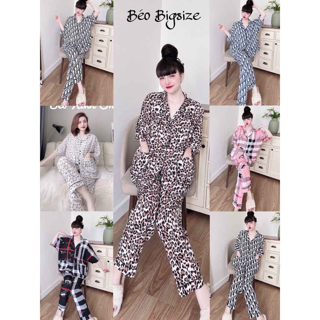 Đồ Bộ Cánh Dơi Pyjama Bigsize -Béo Bigsize 40-95kg Pyjama Bigsize Cao Cấp Mặc Nhà Đẹp,Chất Lụa Nhật mát xịn