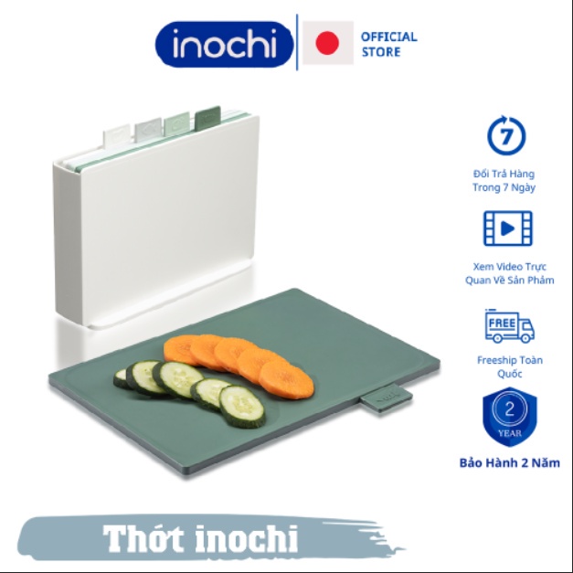 Thớt nhựa đa năng Yoko inochi chất liệu nhựa PP có ion Bạc Ag+ Sử dụng an toàn với máy rửa bát, chịu nhiệt tới 110*C