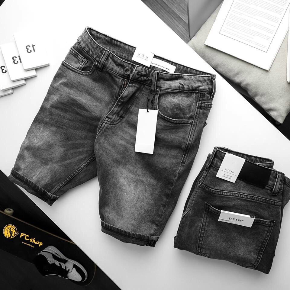 Quần Short Nam DT224XM - Short jean nam Chất Bò Cao Cấp Chất Vải Jean Coton Co Dãn Hàng Xuất Shop FRom Chuẩn Cực Đẹp