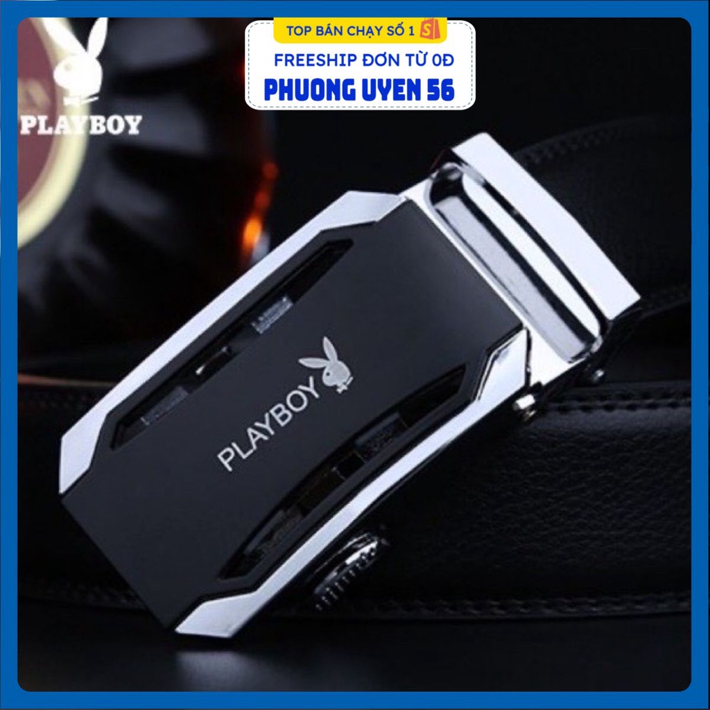 Thắt Lưng Nam Hàng Hiệu Chính Hãng Playboy Khóa Cài Tự Động Dây Nịt Da Bò 100% Phối Quần Âu Quần Tây Trẻ Trung Nam Tính