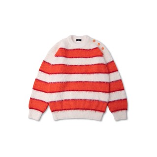 Áo len lông "goldie orange striped mohair" màu cam